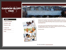 Tablet Screenshot of cannonbluffhoa.com